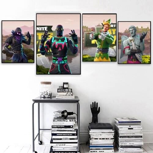 Gaming Characters Posters and Prints Wall Pictures Boys Childrens Wall Art Canvas Painting for Living Room Home Wall Decor