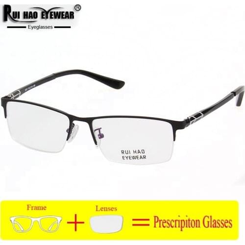 Rectangle Myopia Glasses Prescription Eyeglasses Fashion Glasses Men Resin Lenses Customize Progressive Spectacles 3007
