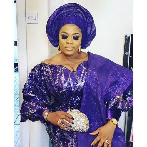 The latest French sequined tulle lace fabric 2021 high-quality Nigerian lace fabric embroidered African lace fabric R3976