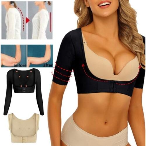 Upper Arm Shaper Post Surgical Slimmer Compression Sleeves Humpback Posture Corrector Tops Women Shoulder Shapewear Back Support
