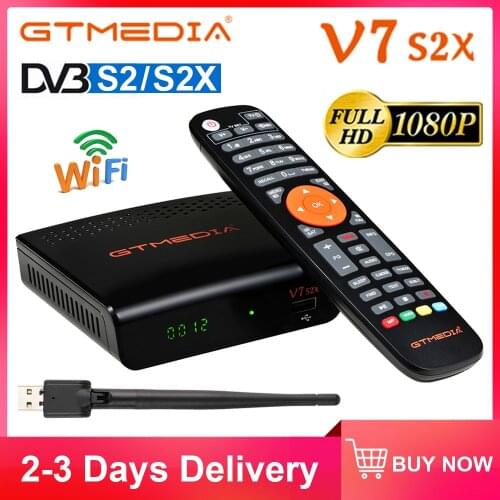 GTMEDIA V7 S2X 1080p Full HD DVB S2 Satellite Receiver GT MEDIA V7 V7S DVB S2X Support USB Wifi DVB-S2 Set Top Box