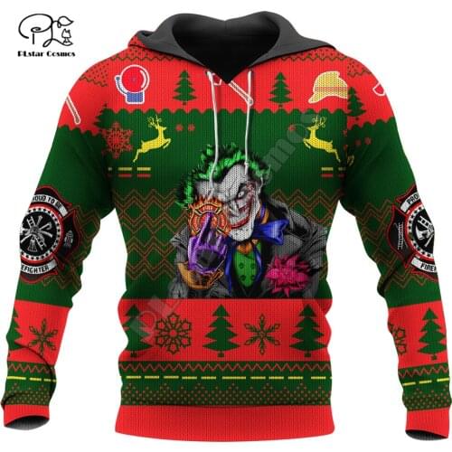 PLstar Cosmos Cool Red JK Firefighter Fireman 3D Print Hoodies Sweatshirts Zip Hooded For Men And Women Casual Streetwear Q45