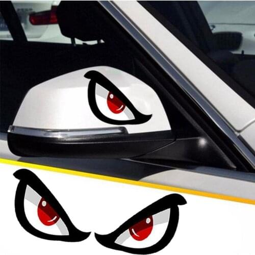 3D Shark Eye Reflective Stickers Decals Waterproof Car Rearview Mirror Safety Night Stickers Car Styling Decals