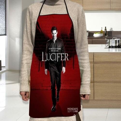 Lucifer Apron Oxford Cloth Waterproof Men/Women Kitchen Apron Household Cleaning For Home And Kitchen Accessories