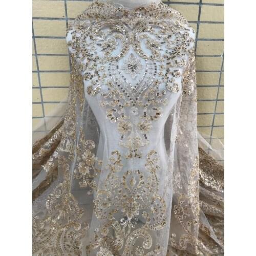 Embroidered African Lace Fabric High Quality Bridal French Tulle Lace Fabric SYJ-726811 For Wedding Party