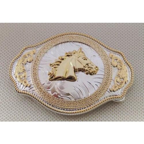 High Quality Belt Buckle With Gold Color JF-BY235 suitable for 4cm wideth belt with continous stock