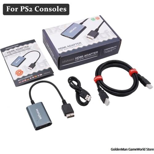 Bitfunx Best Quality HDMI-compatible Converter/Adapter for Sony PS2 to Modern TV Including RGB/Component Switch