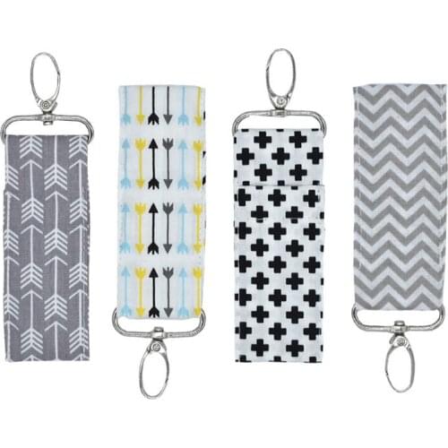 Women Lipstick Holder Colorful Arrow Lipstick Keychain Lip Balm Ring Pouch Cotton Keychain Bag LX8809