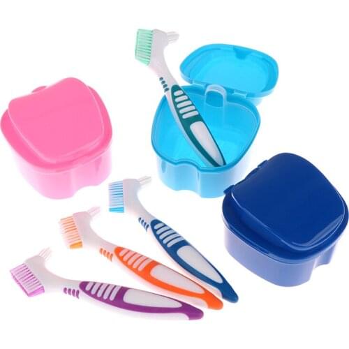 Dental Retainer Orthodontic Mouth Guard Denture Storage Case Box Teeth Brush Oral Hygiene Supplies Organizer Accessories 4Colors
