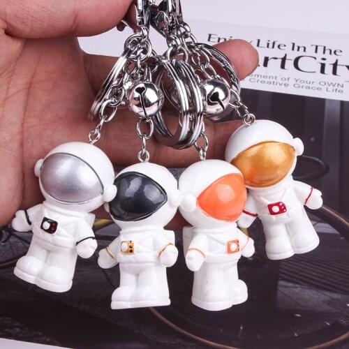 1Pcs Cute Space Astronaut Cartoon Doll Miniatures Figurines Mini Delicate Keychain Bag Decoration Car Pendant Decoration Crafts