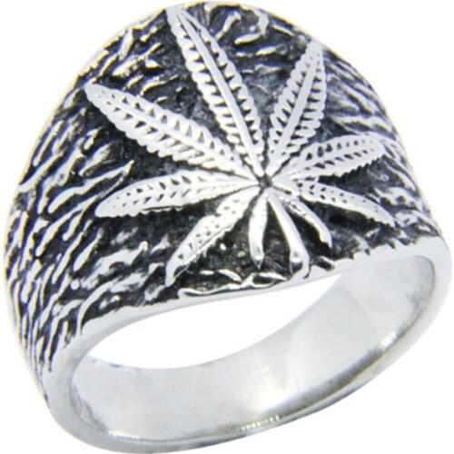 1pc Dropship New Leaf Ring 316L Stainless Steel Fashion Band Party Hiphop Style Ring