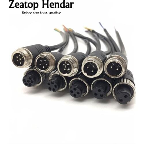 10Pcs M12 2 3 4 5 6 Pin Aviation Signal Cable GX12 Male / Female Wire Plug for Car Camera / DVR Video & CCTV Monitor & Subwoofer