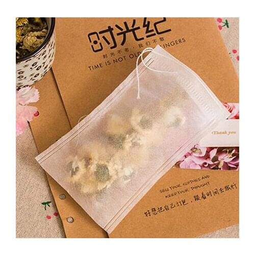 100Pcs/Lot Empty Tea Bags With String Herb Loose Tea Non-woven fabric Teabags 10*15cm