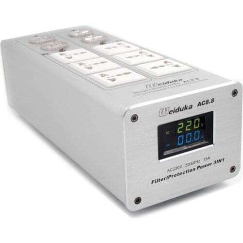 3000W 15A LED Display AC8.8 Audio Power Filter Purifier Lightning Protection AC power outlet Advanced filter