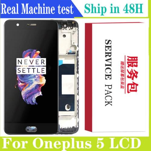 Original LCD For Oneplus 5 Display For Oneplus A5000 Touch Screen Digitizer Assembly Replacement 5.5'' Black No/With Frame