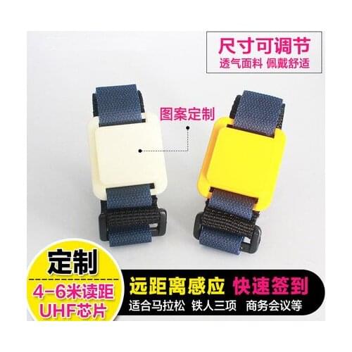 5m on wrist Passive Alien H3 UHF RFID Wristband Bracelet check-in tags Tracking RF passive timing system Marathon