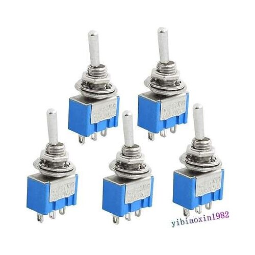 50Pcs 3 Terminals SPDT On Off On Toggle Switches AC 250V/3A 125V/6A