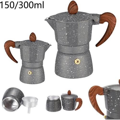 150/300ML Aluminum Italian Coffee Maker Durable Moka Cafeteira Expresso Percolator Pot Practical Moka Coffee Pot