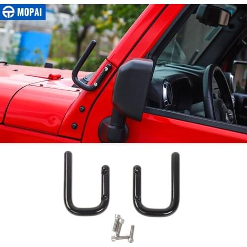 MOPAI Car Front Rearview mirror Side A Pillar Column Grab Handle Cover Accessories for Jeep Wrangler Jk 2007-2017 Car Styling