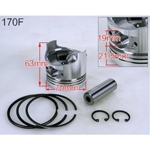 Free Shipping 170F Air Cooled diesel engine Piston piston pin piston ring a snap ring suit for Chinese brand