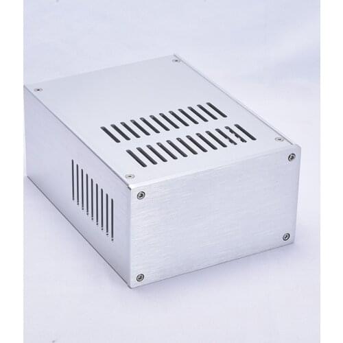 KYYSLB 168mm*100mm*229mm Amplifier Case Home Audio All Aluminum Amplifier Chassis Silver 1610 Multi-purpose Chassis DIY Box