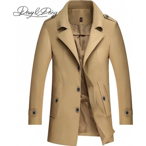 DAVYDAISY Men's Trench Coats