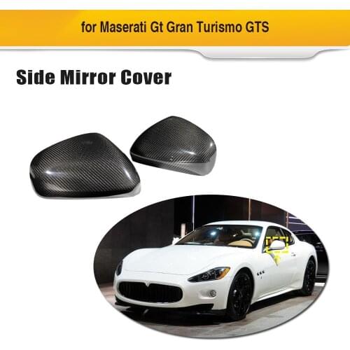Car Rearview Mirror Cover Cap for Maserati GT GTS GC 2008 - 2019 for GC 2008-2015 Add On Dry Carbon Fiber Side Mirror Cover