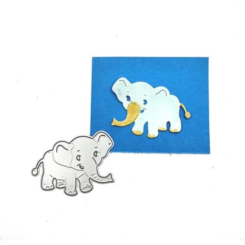 Julyarts Elephant Metal Cutting Dies for Scrapbooking New 2021 Die Cuts Carbon Steel Silver DIY Scrapbook Paper Album Embossing