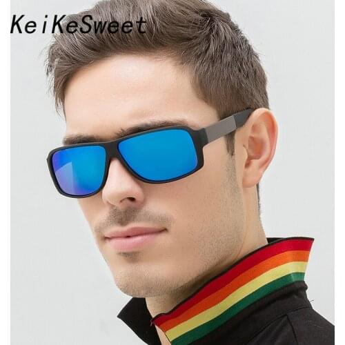 KeiKeSweet Fashion Brand Designer Polarized Sunglasses Men Sports Outdoor Oversized Shades Luxury Summer Glasses Vinatge UV400