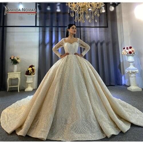 Amanda Novias lace wedding dress 100% high quality 100% same real work