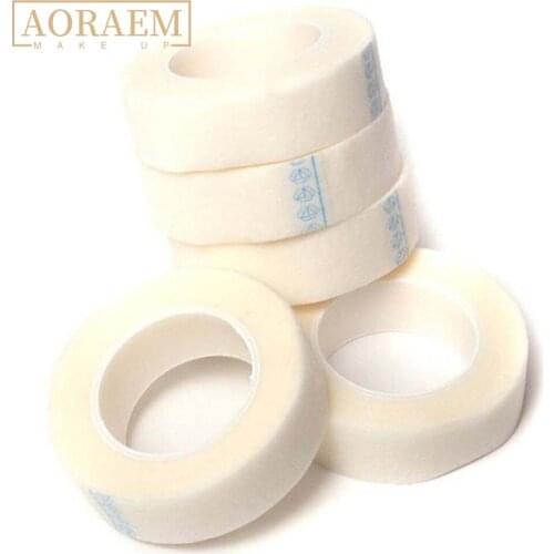 AORAEM 5 Rolls False Eyelashes Extension Tape White Eye Lashes Grafting Tools Paper Pads Under Patch Eyelash Professional Supply