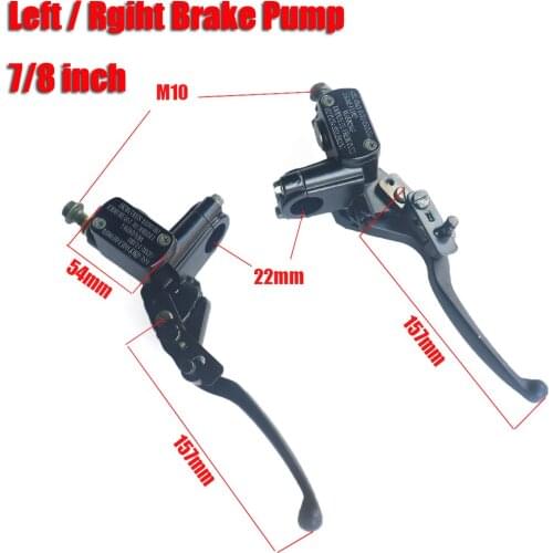 Left / Rgiht Brake Pump 7/8 inch Quad Bike ATV Front Rear Brake Master Cylinder Lever Pump For 50cc 110cc 150cc
