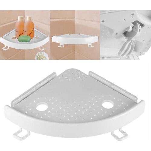 2019 hot faroot Bathroom Plastic Shelf Qrganizer Corner Snap Up Storage Holder Shelves Shower Wall Holder Shampoo Soap Holder