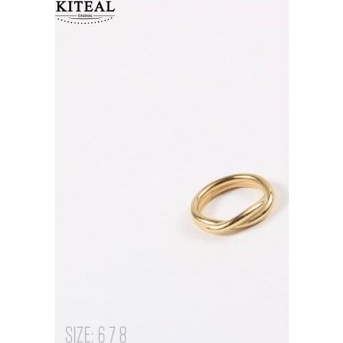 KITEAL Fashion Design Gold Filled size 6 7 8 Maiden wedding rings Double Cross winding ring men Prom Accessories