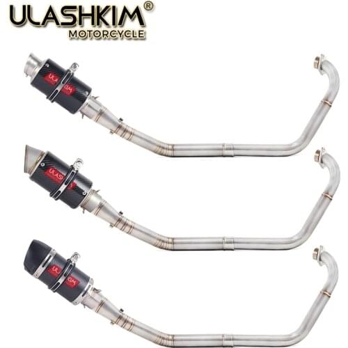 Motorcycle Full Exhaust Escape System Modifed Middle Link Pipe Slip On For yamaha YZF-R15 R5 MT-15 MT 15 125 2008-2017