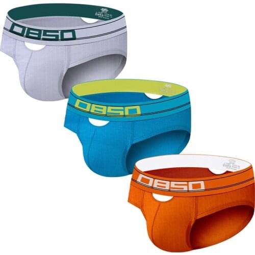 New 3pcs/lot Men Underwear Briefs Set Sexy Gay Hollow Man Underpants Cotton Ropa Interior Hombre Wholesale Male Panties