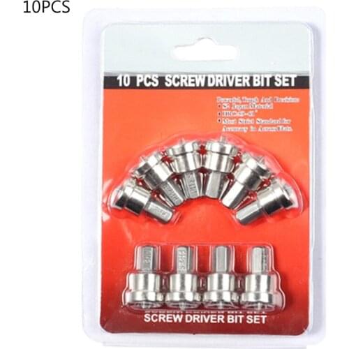 10 Pcs Set / 1 Pc Drilling Locating Screwdriver Bits Depth Stop Plasterboard Screws Hex Drywall Dimpler Drilling Bits Tools