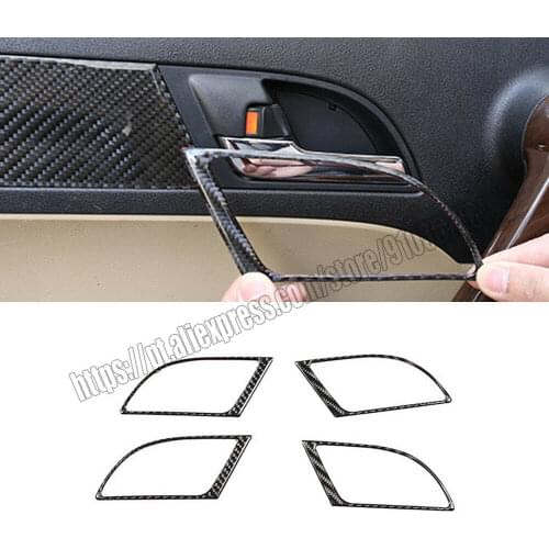 Real Carbon Fiber Interior Door Handle Frame Cover Trim For Honda CR-V CRV 2007 08 09 10 2011