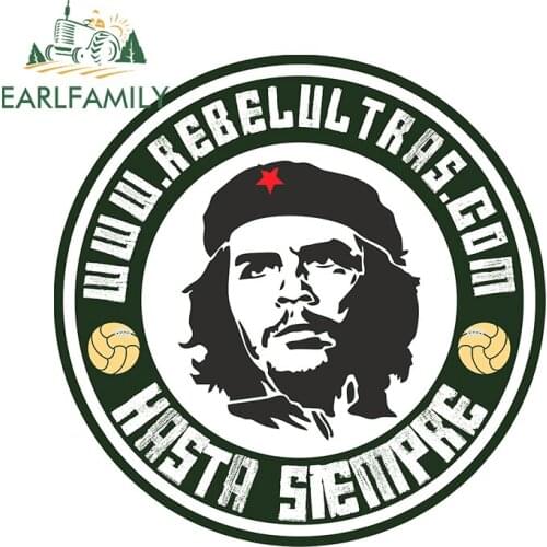 EARLFAMILY 13cm x 13cm for Che Guevara Warning Bumper Car Sticker Refrigerator Scratch-Proof Decals Laptop Car Door Protector