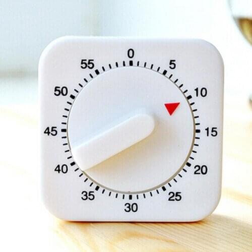Timer Novelty White Square 60-Minutes Mechanical Timer Reminder Counting Mechanical Reminder kitchen accessories 2021