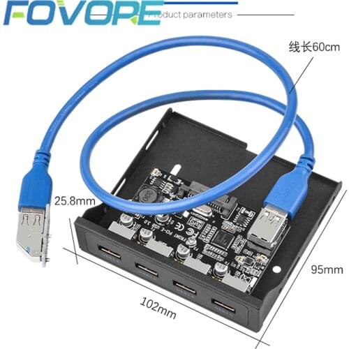 PCI-E to USB 3.0 PC Front Panel USB 3 Expansion Card PCIE USB3 Adapter 3.5" Floppy USB3.0 Front Panel Bracket PCI Express Riser