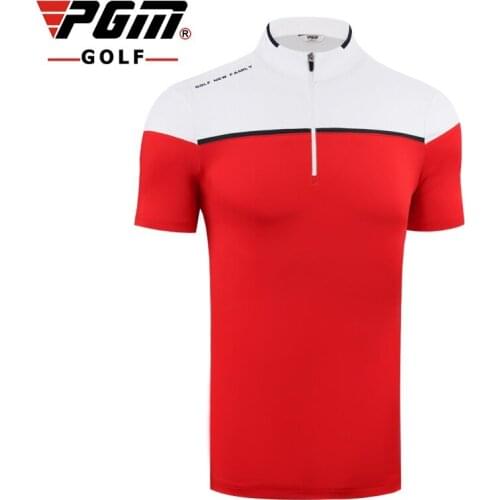 PGM High Quality Apparel Mens Short Sleeve T-shirt Quick Dry Fabric Summer Clothing Golf Tennis Baseball Sports Wear Breathable