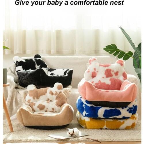 Pet Cat Plush Sofa Bed Cozy Dog House Removable Washable Basket Mat Super Soft Kennel Warm Velvet Pet Nest Cushion Sleeping Bag