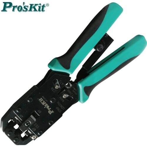 Proskit CP-376K 4/6/8P Ratchet network terminal crimping tool, wire stripper, professional modular crimping strip cutting tool