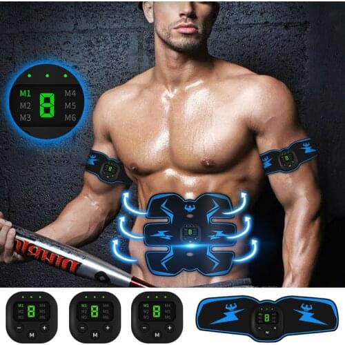 Vibration ABS Muscle Stimulator Abdominal EMS Trainer Electrostimulation Home Gym Equipment Fitness Massager USB Rechargeable
