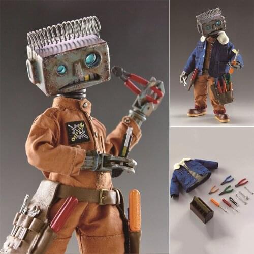 In Stock Cute Toys Repairman Small Curls Square Head 17cm Action Figure GHT001 For Kids Gifts