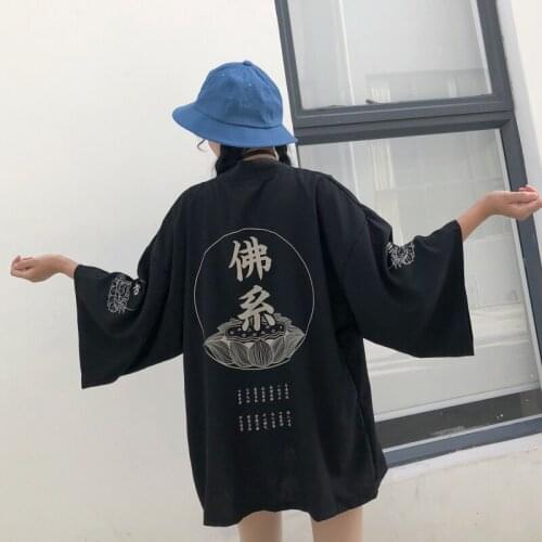 Japanese kimono men cardigan shirt blouse yukata men haori obi clothes samurai clothing women kimono cardigan