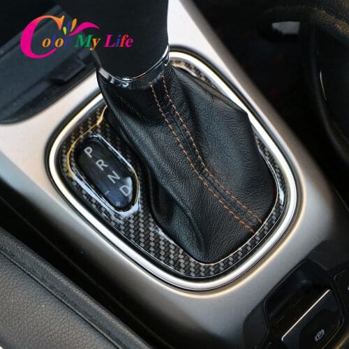 Color My Life ABS Car Gear Head Shift Panel Protection Cover Trim for Jeep Compass 2th LHD 2017 2018 2019 2020 Accessories