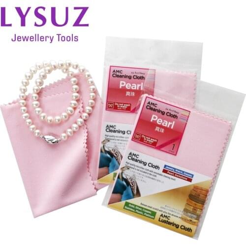 AMC Pearl Cleaning Cloths Microfiber Polishing Jewelry Care Without Scratching