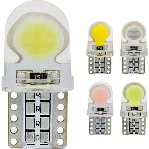 2Pcs T10 COB 194 168 W5W LED Car Clearance Light Parking Lamp 12V Auto Interior Dome Reading Bulb Wedge Side Light